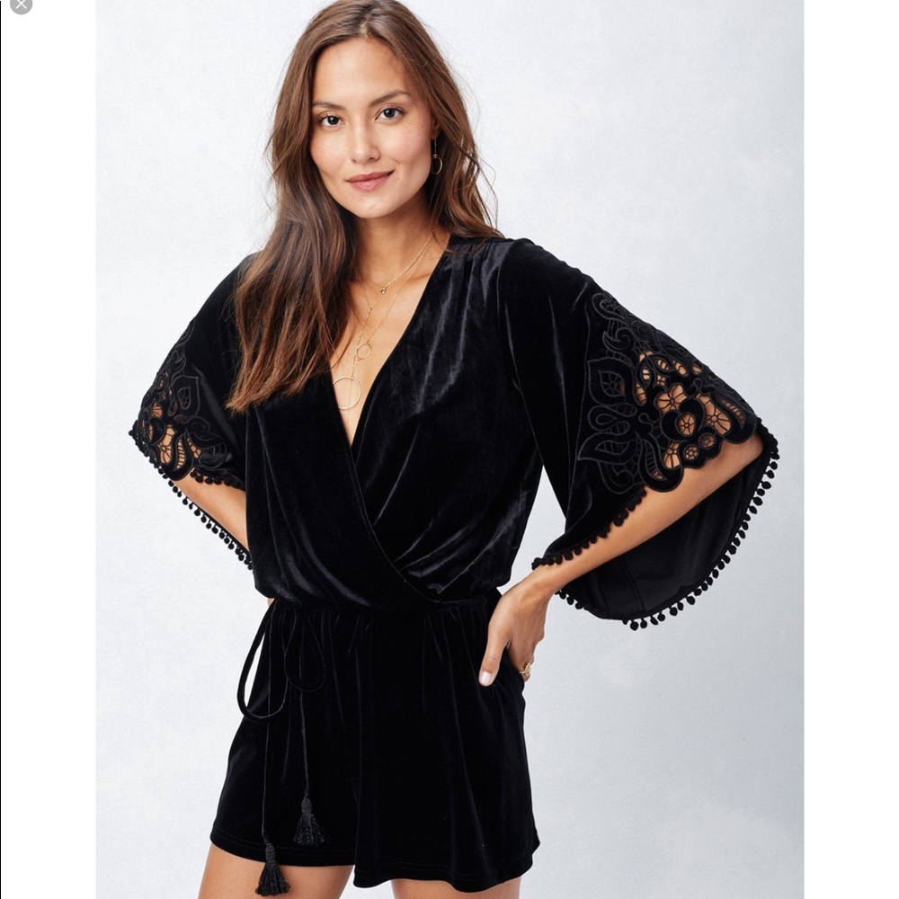 Lovestitch Black Velvet ROMPER